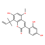 2H-1-Benzopyran-2-one,3-(2,4-dihydroxyphenyl)-8-(1,1-dimethyl-2-propen-1-yl)-7-hydroxy-5-methoxy-