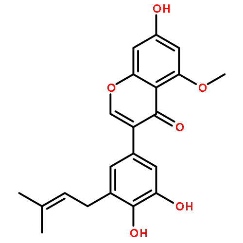4H-1-Benzopyran-4-one,3-[3,4-dihydroxy-5-(3-methyl-2-buten-1-yl)phenyl]-7-hydroxy-5-methoxy-