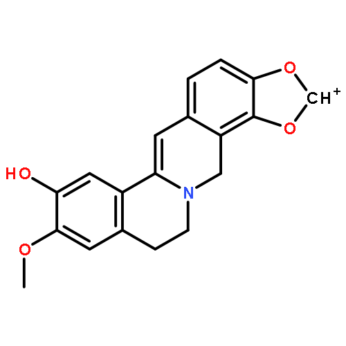 8-hydroxy-9-methoxy-11,12-dihydro-[1,3]dioxolo[4,5-h]isoquino[2,1-b]isoquinolinylium