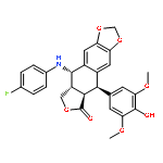 Furo[3',4':6,7]naphtho[2,3-d]-1,3-dioxol-6(5aH)-one,9-[(4-fluorophenyl)amino]-5,8,8a,9-tetrahydro-5-(4-hydroxy-3,5-dimethoxyphenyl)-,(5R,5aR,8aS,9S)-