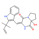 (3Z)-8a-hydroxy-3-{[2-(2-methylbut-3-en-2-yl)-1H-indol-3-yl]methylidene}hexahydropyrrolo[1,2-a]pyrazine-1,4-dione