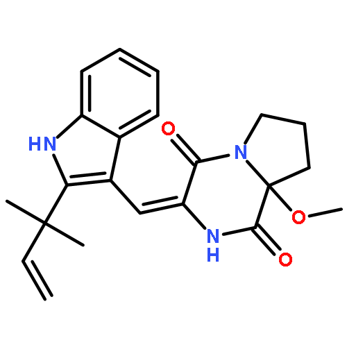 (3Z)-8a-methoxy-3-{[2-(2-methylbut-3-en-2-yl)-1H-indol-3-yl]methylidene}hexahydropyrrolo[1,2-a]pyrazine-1,4-dione