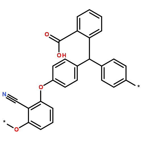 Poly[oxy(2-cyano-1,3-phenylene)oxy-1,4-phenylene[(2-carboxyphenyl)m
ethylene]-1,4-phenylene]