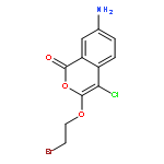 1H-2-Benzopyran-1-one,7-amino-3-(2-bromoethoxy)-4-chloro-