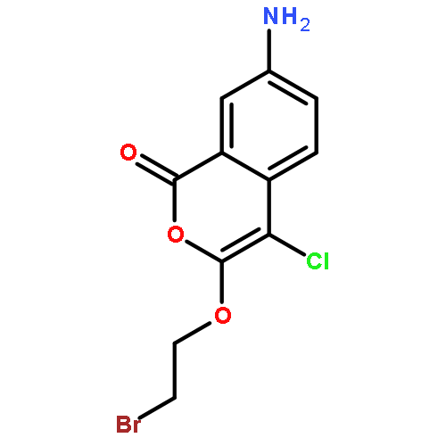 1H-2-Benzopyran-1-one,7-amino-3-(2-bromoethoxy)-4-chloro-