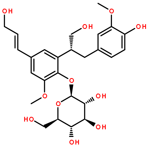 b-D-Glucopyranoside,2-[(1R)-2-hydroxy-1-[(4-hydroxy-3-methoxyphenyl)methyl]ethyl]-4-[(1E)-3-hydroxy-1-propen-1-yl]-6-methoxyphenyl