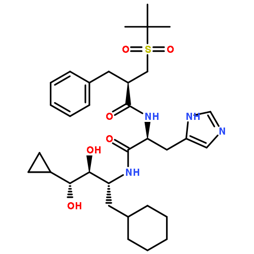 1H-Imidazole-5-propanamide,N-[(1S,2R,3S)-1-(cyclohexylmethyl)-3-cyclopropyl-2,3-dihydroxypropyl]-a-[[(2S)-2-[[(1,1-dimethylethyl)sulfonyl]methyl]-1-oxo-3-phenylpropyl]amino]-,(aS)-