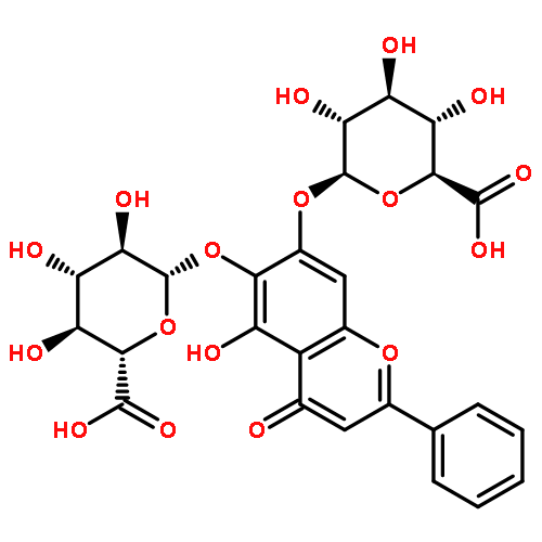 baicalein-6-O-β-D-glucopyranuronoside-7-O-β-D-glucopyranuronoside