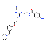 Benzamide,4-amino-N-[2-[[(cyanoamino)[[3-[3-(1-piperidinylmethyl)phenoxy]propyl]imino]methyl]amino]ethyl]-3-iodo-