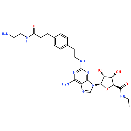 b-D-Ribofuranuronamide,1-[6-amino-2-[[2-[4-[3-[(2-aminoethyl)amino]-3-oxopropyl]phenyl]ethyl]amino]-9H-purin-9-yl]-1-deoxy-N-ethyl-