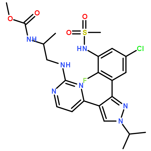 Methyl N-[(2s)-1-[[4-[3-[5-chloro-2-fluoro-3-(methanesulfonamido)phenyl]-1-propan-2-ylpyrazol-4-yl]pyrimidin-2-yl]amino]propan-2-yl]carbamate