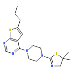 4-(4-(5,5-Dimethyl-4,5-dihydrothiazol-2-yl)piperazin-1-yl)-6-propylthieno[2,3-d]pyrimidine