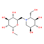 a-D-Glucopyranoside, methyl6-deoxy-6-[(2R,3R,4R,5S)-3,4,5-trihydroxy-2-(hydroxymethyl)-1-piperidinyl]-