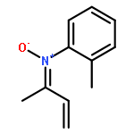 Benzenamine, 2-methyl-N-(1-methyl-2-propenylidene)-, N-oxide, (E)-