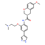 (3S)-N-[2-[2-(DIMETHYLAMINO)ETHOXY]-4-(1H-PYRAZOL-4-YL)PHENYL]-6-METHOXY-3,4-DIHYDRO-2H-CHROMENE-3-CARBOXAMIDE