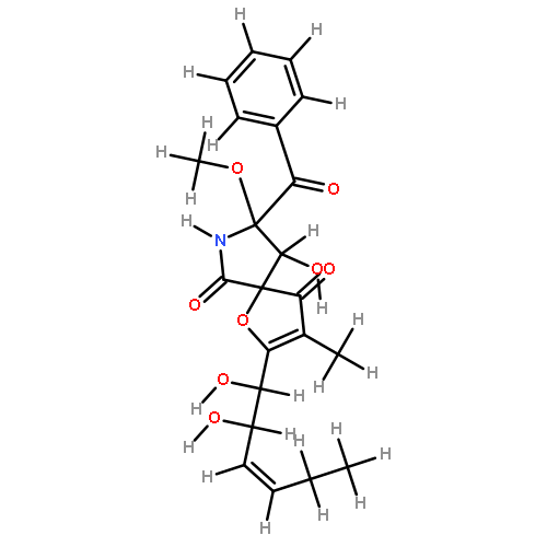 (5S,8R,9S,10S,11S,12Z)-8-benzoyl-2-(10,11-dihydroxy-12-hexenyl)-9-hydroxy-8-methoxy-3-methyl-1-oxa-7-azaspiro[4.4]non-2-ene-4,6-dione