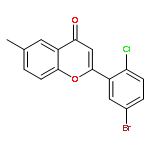 4H-1-Benzopyran-4-one, 2-(5-bromo-2-chlorophenyl)-6-methyl-