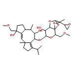 Dicyclopenta[a,d]cyclooctene-5,9-diol,1,2,4,5,6,6a,7,8,9,10a-decahydro-9-(methoxymethyl)-6,10a-dimethyl-3-(1-methylethyl)-4-[[(2S,3S,4aS,5R,7S,8R,8aR)-tetrahydro-8-hydroxy-5-(methoxymethyl)-3-methyl-3-[(2S)-2-oxiranyl]-7H-2,4a-epoxy-5H-pyrano[3,4-b]-1,4-dioxin-7-yl]oxy]-,(4R,5R,6R,6aS,9R,10aR)-