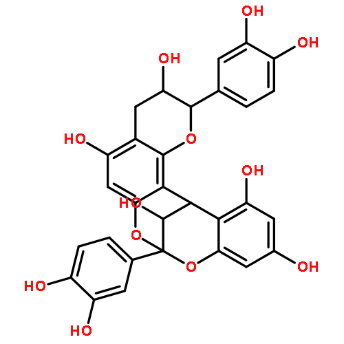 8,14-Methano-2H,14H-1-benzopyrano[7,8-d][1,3]benzodioxocin-3,5,11,13,15-pentol,2,8-bis(3,4-dihydroxyphenyl)-3,4-dihydro-