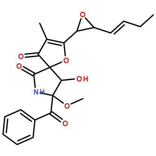 1-Oxa-7-azaspiro[4.4]non-2-ene-4,6-dione,8-benzoyl-2-[(2S,3R)-3-(1Z)-1-buten-1-yl-2-oxiranyl]-9-hydroxy-8-methoxy-3-methyl-,(5S,8S,9R)-