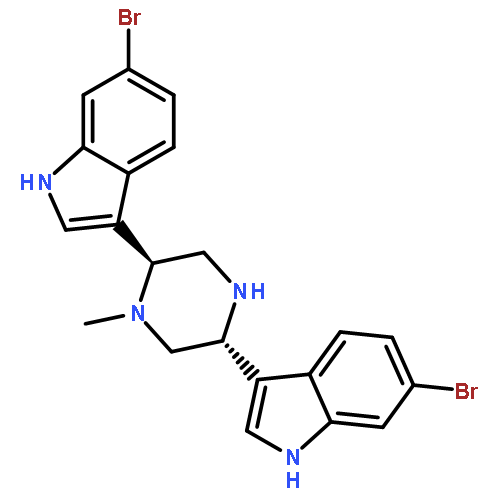 1H-Indole,3,3'-[(2S,5R)-1-methyl-2,5-piperazinediyl]bis[6-bromo-