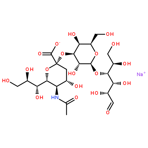 SODIUM;(2S,4S,5R,6R)-5-ACETAMIDO-2-[(2R,3S,4S,5R,6S)-3,5-DIHYDROXY-2-(HYDROXYMETHYL)-6-[(2R,3R,4R,5R)-1,2,4,5-TETRAHYDROXY-6-OXOHEXAN-3-YL]OXYOXAN-4-YL]OXY-4-HYDROXY-6-[(1R,2R)-1,2,3-TRIHYDROXYPROPYL]OXANE-2-CARBOXYLATE