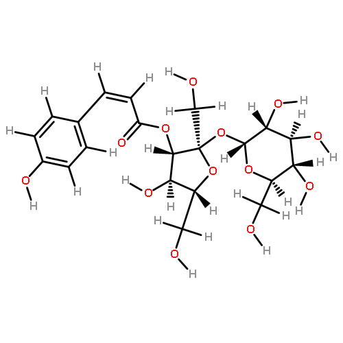 (3-O-cis-p-coumaroyl-beta-D-fructofuranosyl)-(2?1)-alpha-D-glucopyranoside