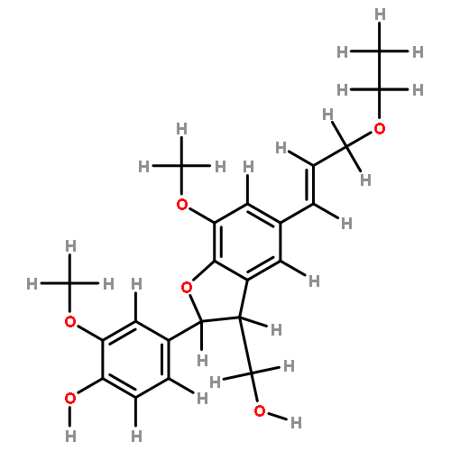 (-)-(7S,8R,7'E)-4-hydroxy-3,5'-dimethoxy-4',7-epoxy-8,3'-neolign-7'-ene-9,9'-diol 9'-ethyl ether