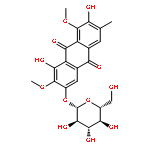 9,10-Anthracenedione,3-(b-D-glucopyranosyloxy)-1,7-dihydroxy-2,8-dimethoxy-6-methyl-