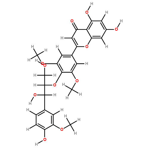 (-)-(7''R,8''S)-4'',5,7-trihydroxy-3',3'',5'-trimethoxy-4',8''-oxyflavonolignan-7'',9''-diol