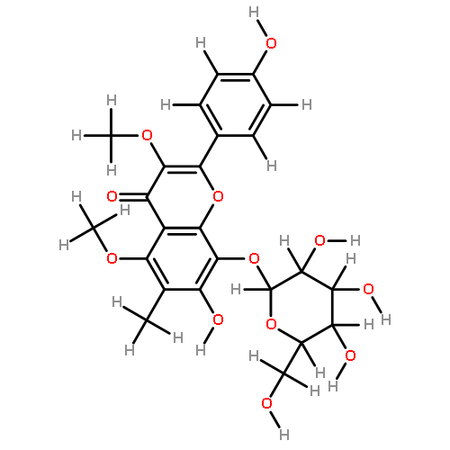 7,8,4'-trihydroxy-3,5-dimethoxy-6-methylflavonol-8-O-beta-D-glucopyranoside