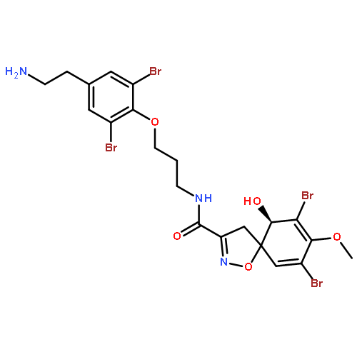 1-Oxa-2-azaspiro[4.5]deca-2,6,8-triene-3-carboxamide,N-[3-[4-(2-aminoethyl)-2,6-dibromophenoxy]propyl]-7,9-dibromo-10-hydroxy-8-methoxy-,(5S,10R)-