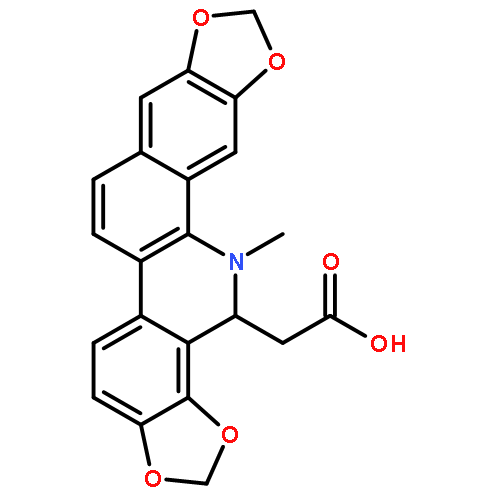 [1,3]Benzodioxolo[5,6-c]-1,3-dioxolo[4,5-i]phenanthridine-14-aceticacid, 13,14-dihydro-13-methyl-, (+)-