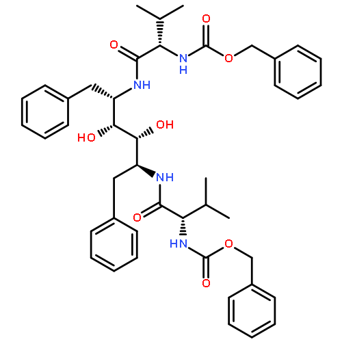 L-Iditol,1,2,5,6-tetradeoxy-2,5-bis[[(2S)-3-methyl-1-oxo-2-[[(phenylmethoxy)carbonyl]amino]butyl]amino]-1,6-diphenyl-