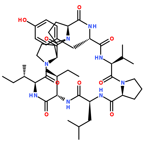 Cyclo(L-isoleucyl-L-isoleucyl-L-prolyl-L-prolyl-L-tyrosyl-L-valyl-L-prolyl-L-leucyl)