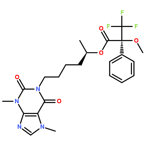 pentoxifylline-alpha-methoxy-alpha-(trifluoromethyl)phenylacetate ester