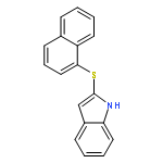 1H-Indole, 2-(1-naphthalenylthio)-