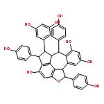 4-(3,5-dihydroxyphenyl)-3,5,10-tris(4-hydroxyphenyl)-3,4,4a,5,9b,10-hexahydro-11-oxabenzo[5,6]cyclohepta[1,2,3,4-jkl]-as-indacene-2,6,8-triol