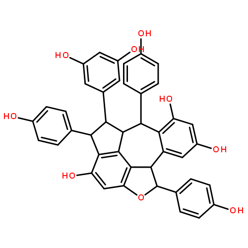 4-(3,5-dihydroxyphenyl)-3,5,10-tris(4-hydroxyphenyl)-3,4,4a,5,9b,10-hexahydro-11-oxabenzo[5,6]cyclohepta[1,2,3,4-jkl]-as-indacene-2,6,8-triol