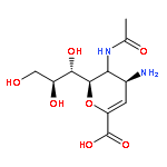 4-a-Amino-N-acetyl-2-deoxy-2,3-didehydro-D-neuraminate