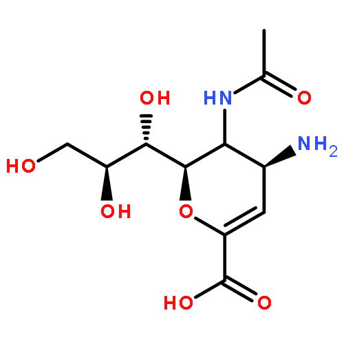 4-a-Amino-N-acetyl-2-deoxy-2,3-didehydro-D-neuraminate