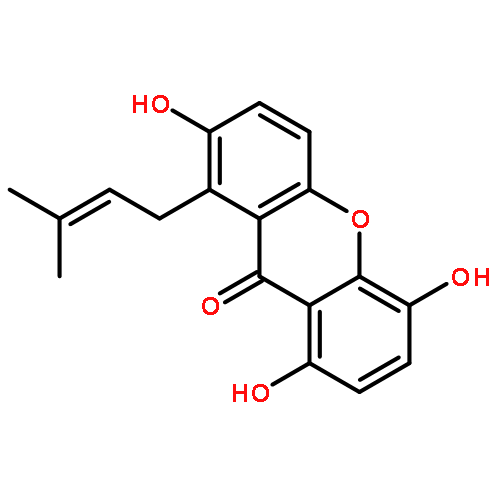 1,4,7-trihydroxy-8-(3-methyl-2-butenyl)-9H-xanthen-9-one