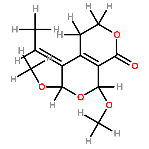 (Z)-5-Ethylidene-3,4,5,6-tetrahydro-trans-6,8-dimethoxy-1H,8H-pyranopyran-1-one