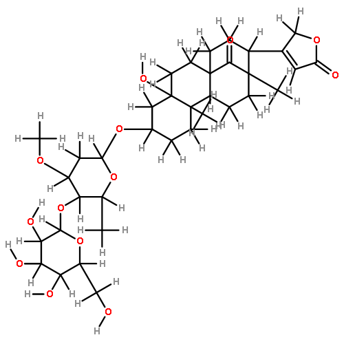 3beta-[(O-beta-D-glucopyranosyl-(1->4)-beta-D-digitoxopyranosyl)oxy]-5beta-hydroxy-15(14->8)-abeo-(8S)-14-oxo-card-20(22)-enolide