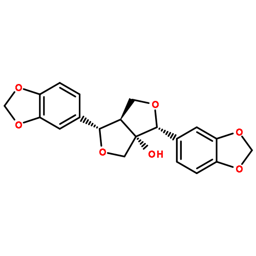 1H,3H-Furo[3,4-c]furan-3a(4H)-ol,1,4-bis(1,3-benzodioxol-5-yl)dihydro-, (1S,3aS,4R,6aR)-