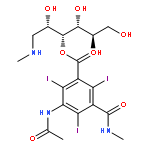 1-deoxy-1-(methylamino)-D-glucitol 3-(acetylamino)-2,4,6-triiodo-5-[(methylamino)carbonyl]benzoate