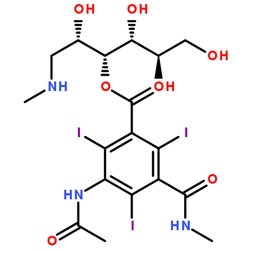 1-deoxy-1-(methylamino)-D-glucitol 3-(acetylamino)-2,4,6-triiodo-5-[(methylamino)carbonyl]benzoate