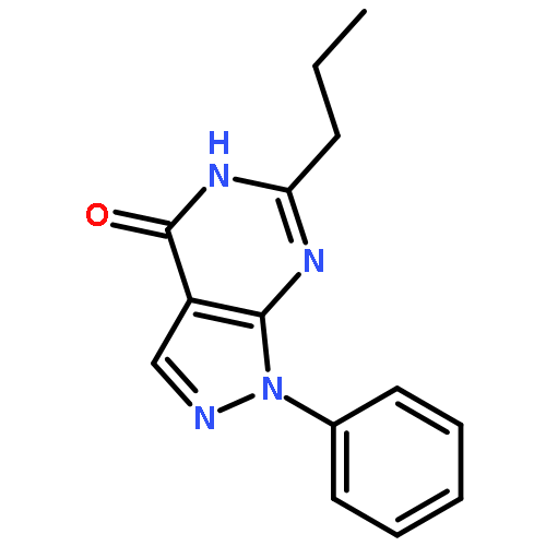 4H-Pyrazolo[3,4-d]pyrimidin-4-one, 1,5-dihydro-1-phenyl-6-propyl-