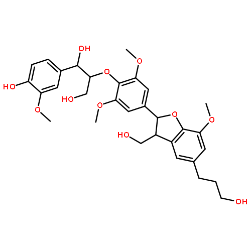 2-[4-[2,3-dihydro-3-(hydroxymethyl)-5-(3-hydroxypropyl)-7-methoxy-2-benzofuranyl]-2,6-dimethoxyphenoxy]-1-(4-hydroxy-3-methoxyphenyl)-1,3-propanediol