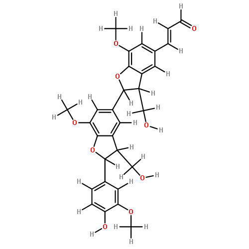 (2beta,2'alpha,3beta,3'alpha)-2,2',3,3'-tetrahydro-2'-(4-hydroxy-3-methoxyphenyl)-3,3'-bis(hydroxymethyl)-7,7'-dimethoxy-5-[(1E)-3-oxoprop-1-en-1-yl] [2,5'-bibenzofuran]